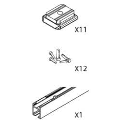 Rail de montage Hawa Porta 60/100 HMT Pocket HAWA 057.3179.250