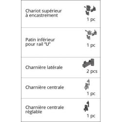 GARNITURE POUR 1 PORTE - 2200 / 40