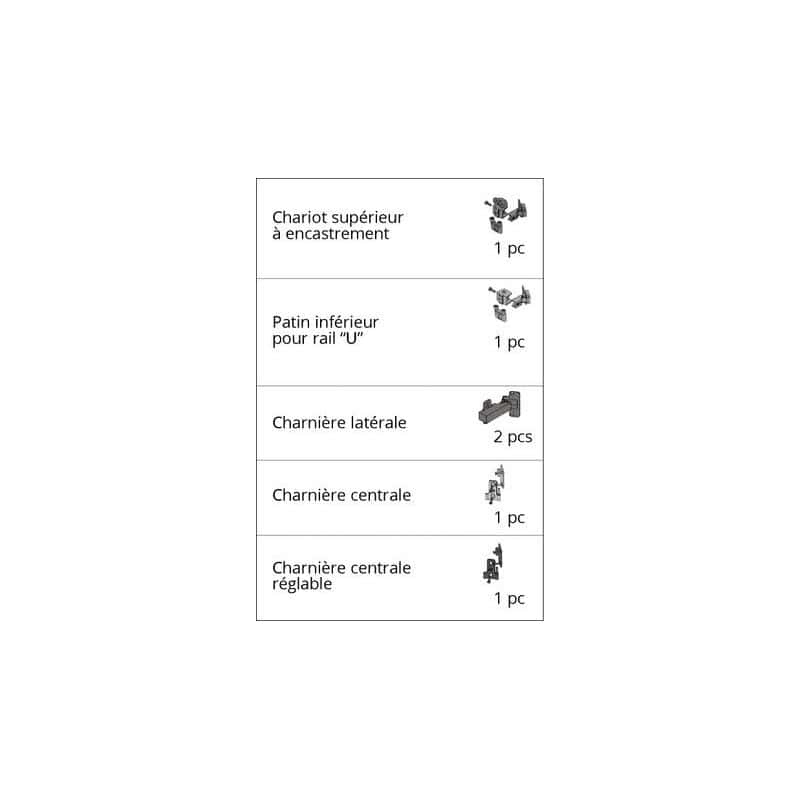 GARNITURE POUR 1 PORTE - 2200 / 40