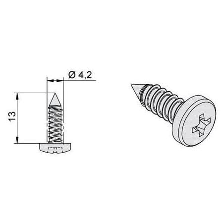 Vis pour supports VAZB4.2X13TB