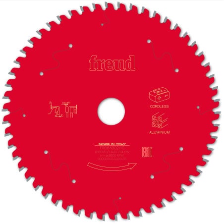 Lame alu / PVC Ø 160 mm - AL 20 mm - 1,8/1,3 mm - 54 dents FREUD F03FS10085