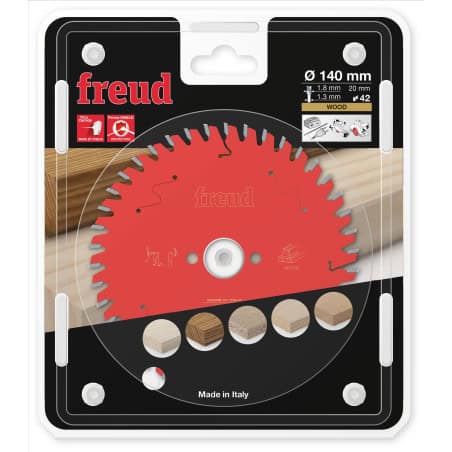 Lame bois Ø 140 mm - AL 20 mm - 1,8/1,3 mm - 42 dents FREUD F03FS09669
