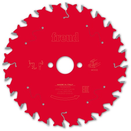 Lame bois Ø 140 mm - AL 20 mm - E 1,8/1,3 mm - 24 dents FREUD F03FS09667