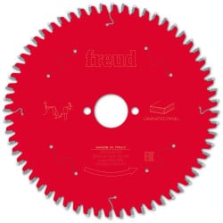 Lame panneaux mélaminés Ø 190 mm - AL 30 mm - E 2,6/1,6 mm - 60 dents FREUD F03FS09802