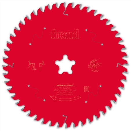 Lame bois Ø 190 mm - AL étoile FastFix - E 2,4/1,6 mm - 48 dents FREUD F03FS09770