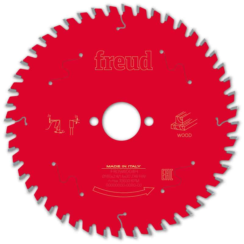 Lame bois Ø 180 mm - AL 30 mm - E 2,4/1,6 mm - 48 dents FREUD F03FS09699