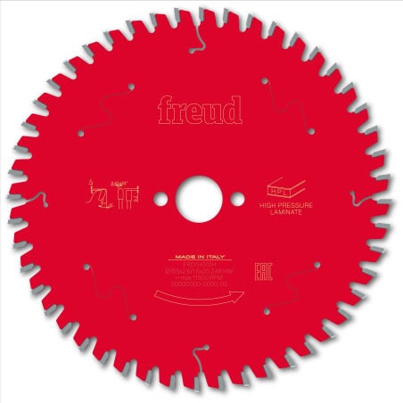 Lame HPL Ø 165 mm - AL 20 mm - E 2,6/1,6 mm - 48 dents FREUD F03FS09866