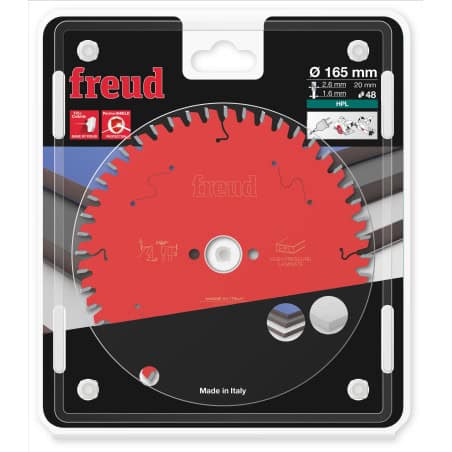 Lame HPL Ø 165 mm - AL 20 mm - E 2,6/1,6 mm - 48 dents FREUD F03FS09866