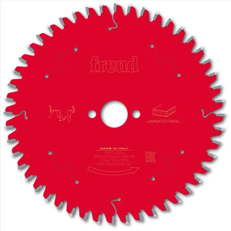 Lame panneaux mélaminés Ø 165 mm - AL 20 mm - E 2,6/1,6 mm - 48 dents FREUD F03FS09800