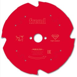 Lame fibrociment Ø 165 -  AL 20 mm - E 2,2/1,6 - 4 dents FREUD F03FS09838