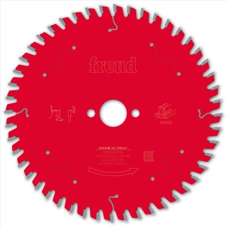 Lame bois Ø 160 mm - AL Ø 20 mm - 48 dents - E 2,2/1,6 mm - FREUD F03FS09680