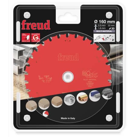 Lame multi-matériaux Ø 160 mm - AL Ø 20 mm - 30 dents - E 2/1,6 mm - FREUD F03FS10114