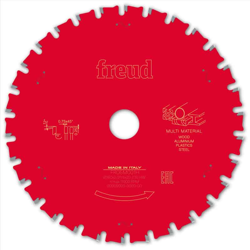 Lame multi-matériaux Ø 160 mm - AL Ø 20 mm - 30 dents - E 2/1,6 mm - FREUD F03FS10114