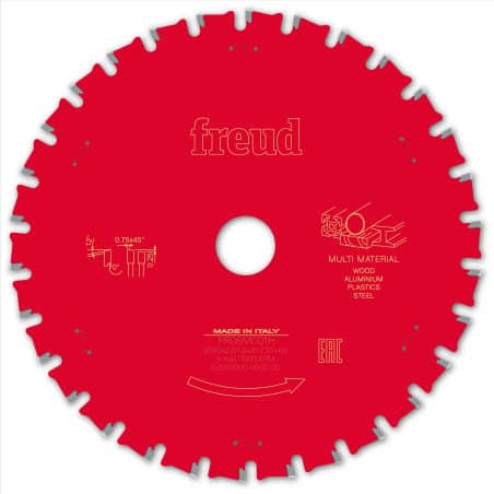 Lame multi-matériaux Ø 160 mm - AL Ø 20 mm - 30 dents - E 2/1,6 mm - FREUD F03FS10114