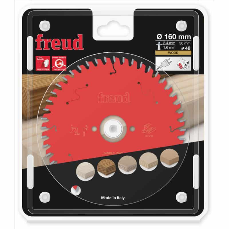 Lame bois Ø 160 mm - AL 30 mm - E 2,4/1,6 mm - 48 dents FREUD F03FS09685