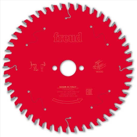 Lame bois Ø 160 mm - AL 20 mm - E 1,8/1,3 mm - 48 dents FREUD F03FS09677