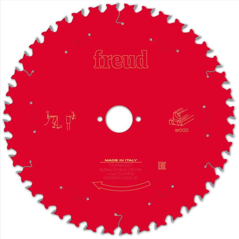 Lame bois - Ø 254 mm - AL 30 mm - E 2,6/1,8 mm - 40 dents FREUD F03FS09779