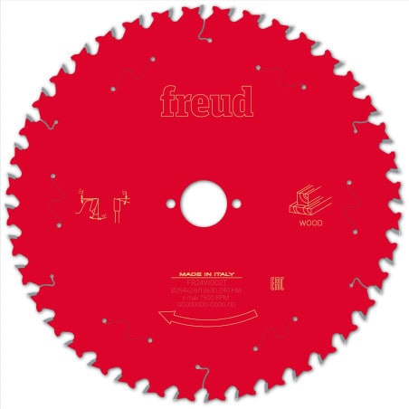 Lame bois - Ø 254 mm - AL 30 mm - E 2,6/1,8 mm - 40 dents FREUD F03FS09779 FR24W002T