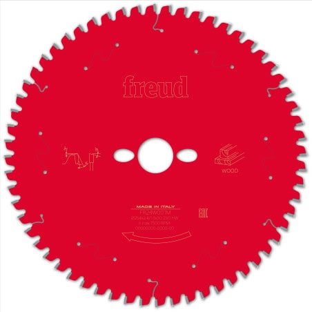 Lame bois - Ø 254 mm - AL 30 mm - E 2,4/1,8 mm - 60 dents FREUD F03FS09755