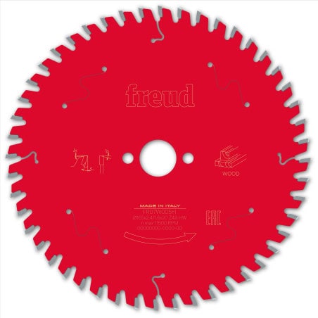 Lame bois Ø 165 mm - AL 20 mm - E 2,4/1,6 mm - 48 dents FREUD F03FS09690 FR07W005H
