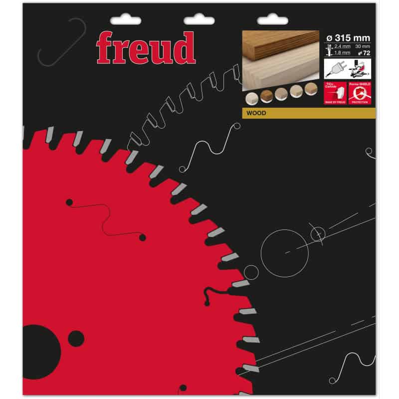 Lame bois Ø 315 mm - AL 30 mm - 2,4/1,8 mm - 72 dents FREUD F03FS09766
