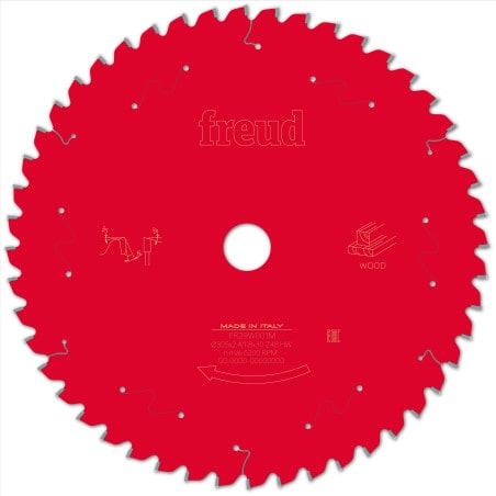 Lame bois Ø 305 mm - AL Ø 30 mm - 48 dents - E 2,4/1,8 mm - FREUD F03FS09762
