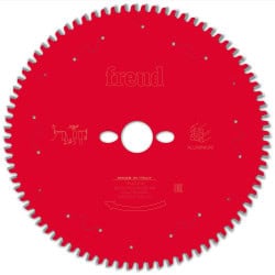 Lame alu / PVC Ø 250 mm - AL 30 mm - E 2,8/2 mm - 80 dents FREUD F03FS09822