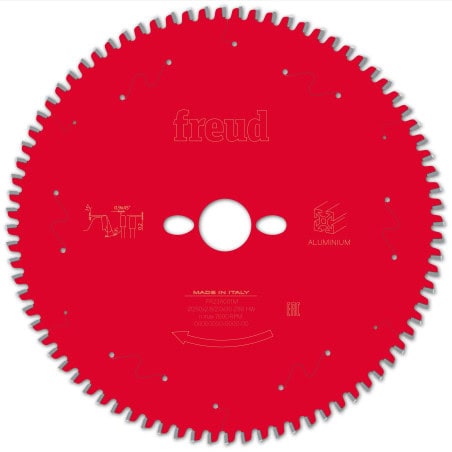 Lame alu / PVC Ø 250 mm - AL 30 mm - E 2,8/2 mm - 80 dents FREUD F03FS09822