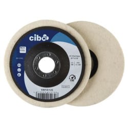 Disque en feutre ø 125 mm support plastique CIBO VAP/Z/125