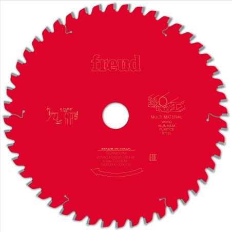 Lame multimatériaux - Ø 254 mm - AL 30 mm - E 2,4/2 mm - 48 dents FREUD F03FS09889