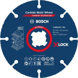 Disque à tronçonner carbure X-LOCK bois et PVC Carbide Multi Wheel BOSCH 2608619284