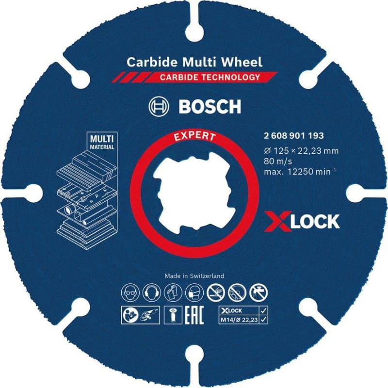 Disque à tronçonner carbure X-LOCK bois et PVC Carbide Multi Wheel BOSCH 2608619284