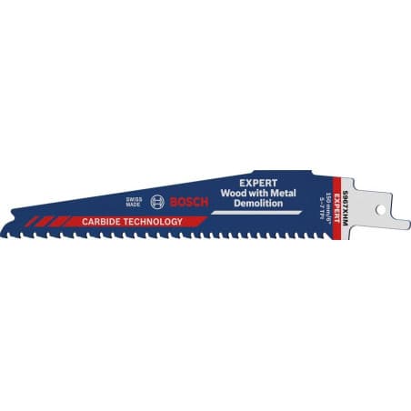 Lame de scie sabre carbure démolition bois/métal 150 mm EXPERT BOSCH