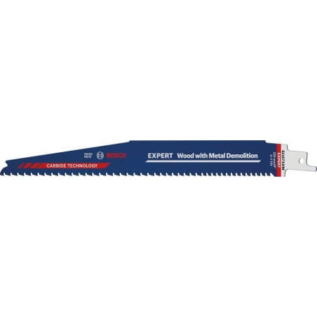 Lame de scie sabre carbure démolition bois/métal 225 mm EXPERT BOSCH x10