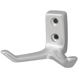 Porte-manteau 2 têtes moderne argent