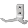 Porte-manteau 2 têtes moderne argent