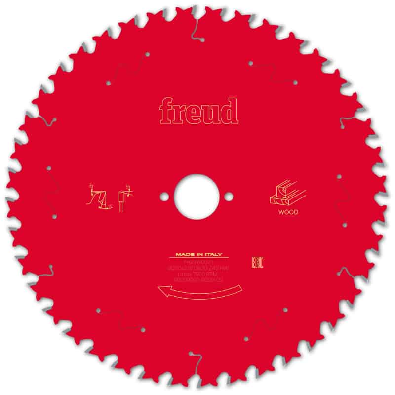 Lame bois Ø 250 mm - AL 30 mm - E 2,8/1,8 mm - 40 dents FREUD F03FS09775