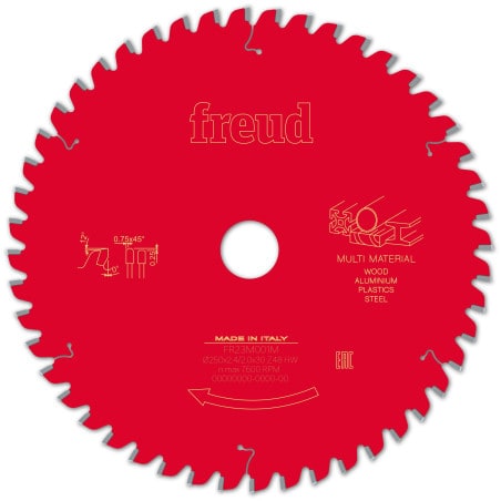 Lame multi-matériaux Ø 250 mm - AL 30 mm - E2,4/2 mm - 48 dents FREUD F03FS09888