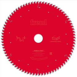 Lame panneaux mélaminés Ø 250 mm - AL 30 mm - E2,8/1,8 mm - 80 dents FREUD F03FS09804