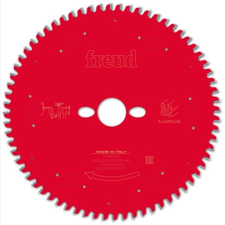 Lame alu / PVC Ø 225 mm - AL 30 mm - E 2,6/1,8 mm - 68 dents FREUD F03FS09834