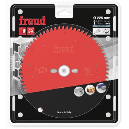 Lame alu / PVC Ø 225 mm - AL 30 mm - E 2,6/1,8 mm - 68 dents FREUD F03FS09834