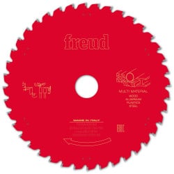 Lame multi-matériaux Ø 216 mm - AL 30 mm - E 2/1,6 mm - 40 dents FREUD F03FS09887