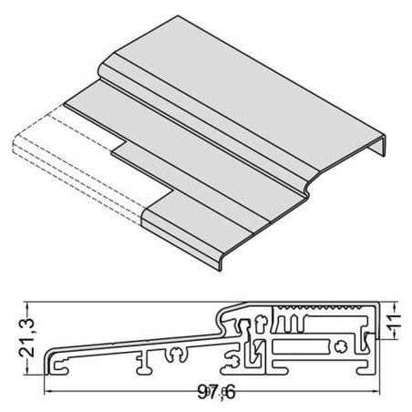 Profil PVC de protection E001007