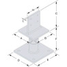 Pied de poteau réglable forte charge SIMPSON PIBA110/160
