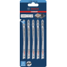 Lames de scie sauteuse bois dur T308 BFP x5 EXPERT 'HARDWOOD 2-SIDE CLEAN' BOSCH 2608900548