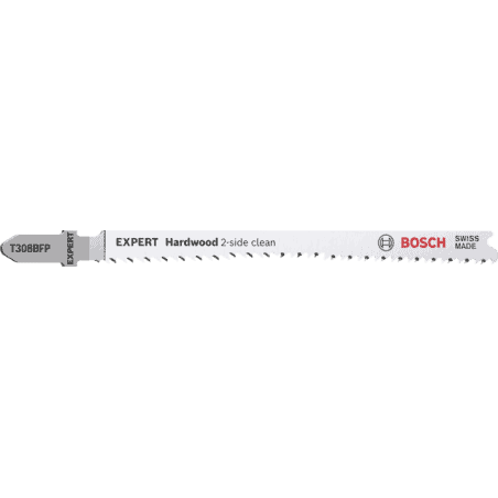 Lames de scie sauteuse bois dur T308 BFP x5 EXPERT 'HARDWOOD 2-SIDE CLEAN' BOSCH 2608900548