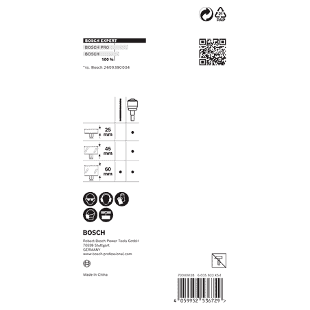 Porte-outil powerchange 6 pans avec centreur BOSCH 2608594258