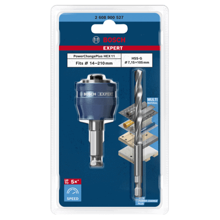 Porte-outil powerchange 6 pans avec centreur BOSCH 2608594258