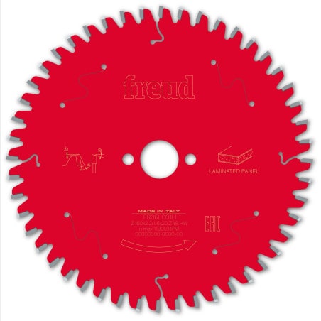 Lame panneaux mélaminés Ø 160 mm - AL 20 mm - E 2,2/1,6 mm - 48 dents FREUD F03FS09798
