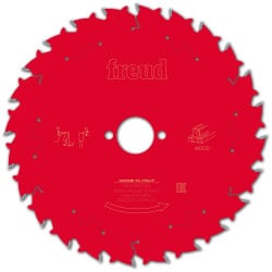 Lame bois Ø 210 mm - AL 30 mm - E 2,4/1,8 mm - 24 dents FREUD F03FS09725